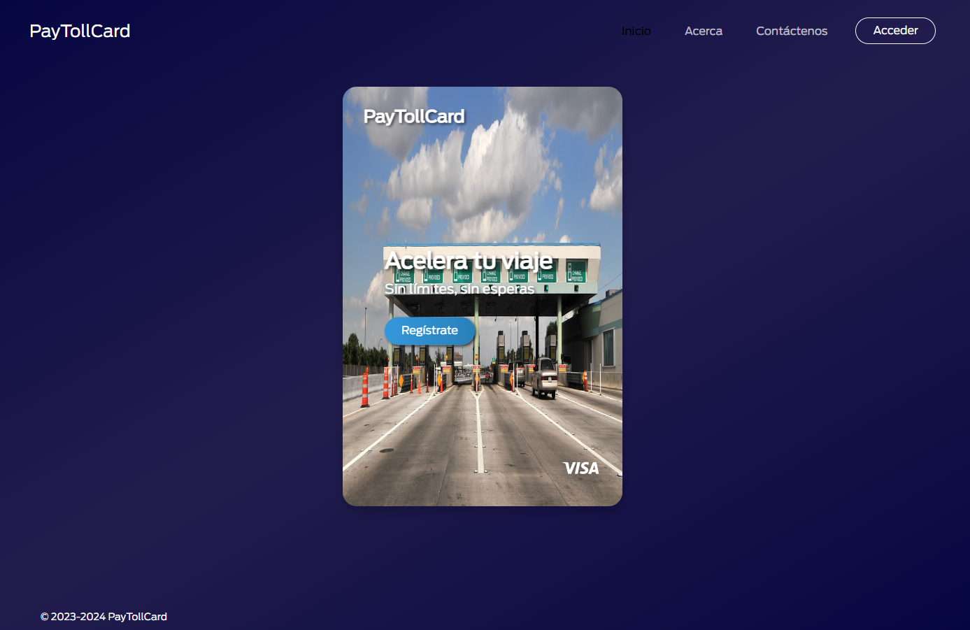 Pantalla de PayTollApp 2