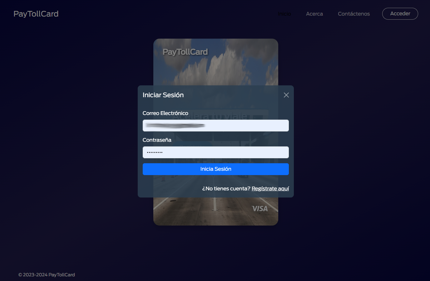 Pantalla de PayTollApp 4